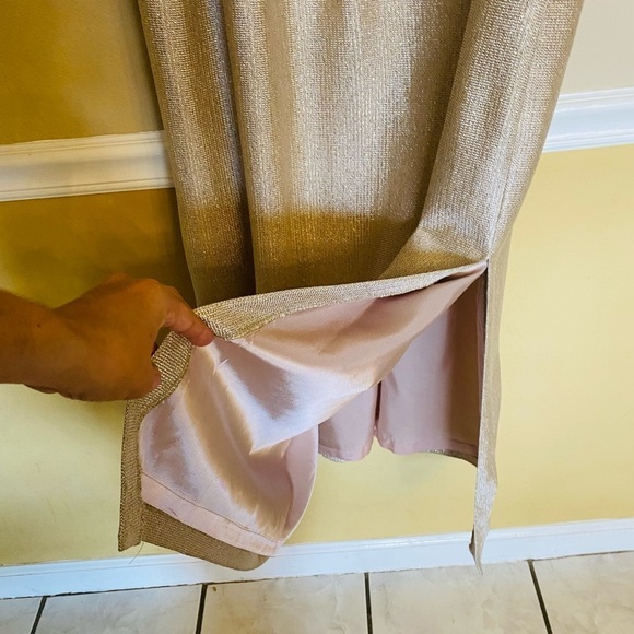 Vintage EN FRANCAIS by HUEY WALTZER Gold Dress & Blazer Size 24 Elegant Church - Picture 11 of 16